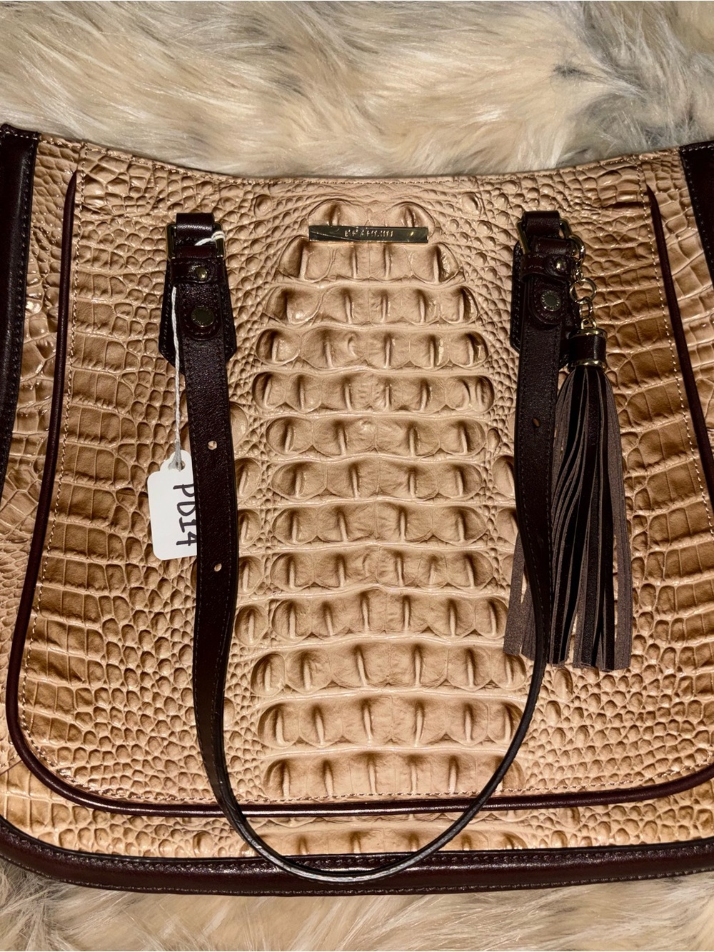 Brahmin Medium Lena Tote (Travertine Vermeer) NWT